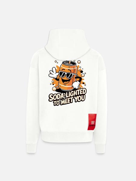 Soda-Lighted To Meet You - Zip Hoodie - made by SPREAD - OFF WHITE