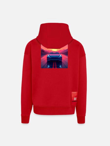 Electric Highway - Zip Hoodie - made by SPREAD - red