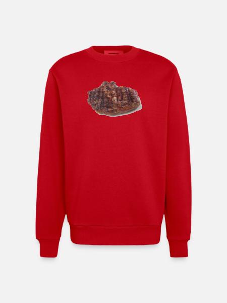 Steak - Sweat bio épais oversize fabriqué en UE - rouge