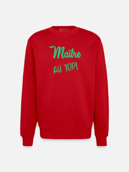 MASTER - Heavyweight Oversized Organic Crew Neck Made in EU - red