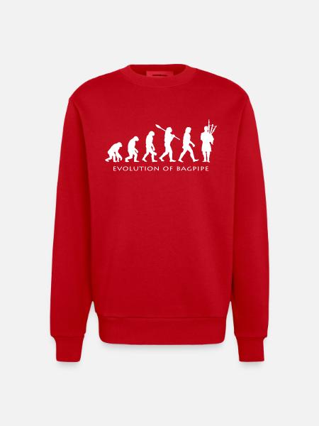 bagpipes - Heavyweight Oversized Organic Crew Neck Made in EU - red