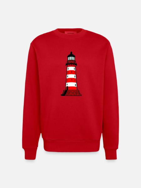 Leuchtturm - Heavyweight Oversized Organic Crew Neck Made in EU - Rot