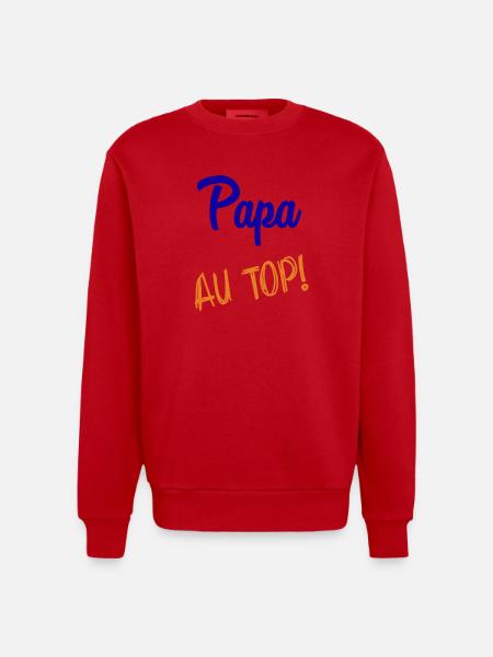 DAD - Heavyweight Oversized Organic Crew Neck Made in EU - red