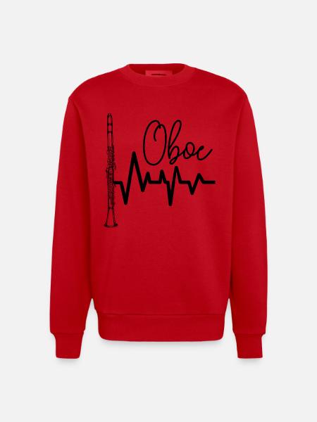 Oboe - Heavyweight Oversized Organic Crew Neck Made in EU - Rot