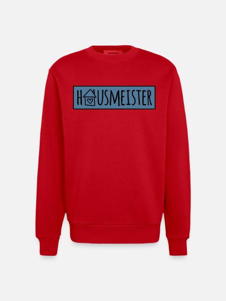 Hausmeister - Heavyweight Oversized Organic Crew Neck Made in EU - Rot