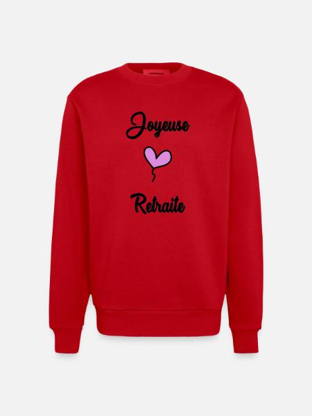 RETIREMENT. RETIREMENT. RETIRED. RETIREMENT - Heavyweight Oversized Organic Crew Neck Made in EU - red