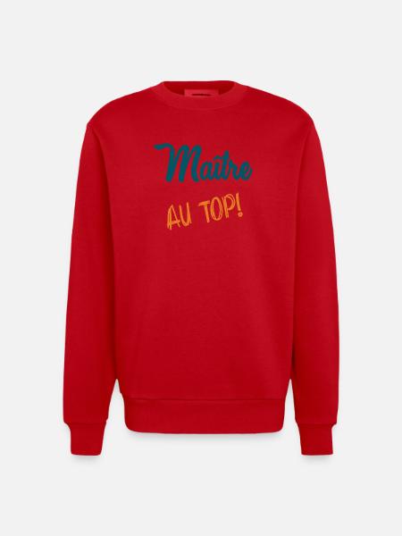 MAITRE - Sweat bio épais oversize fabriqué en UE - rouge