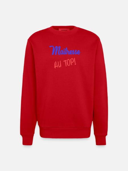 MISTRESS - Heavyweight Oversized Organic Crew Neck Made in EU - red