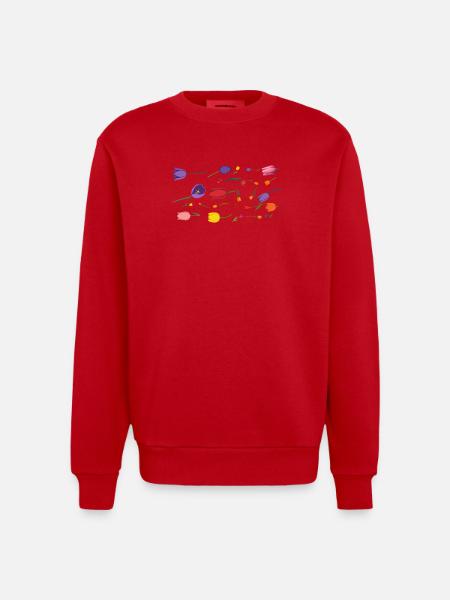 Blumen Frühling Tulpen - Heavyweight Oversized Organic Crew Neck Made in EU - Rot