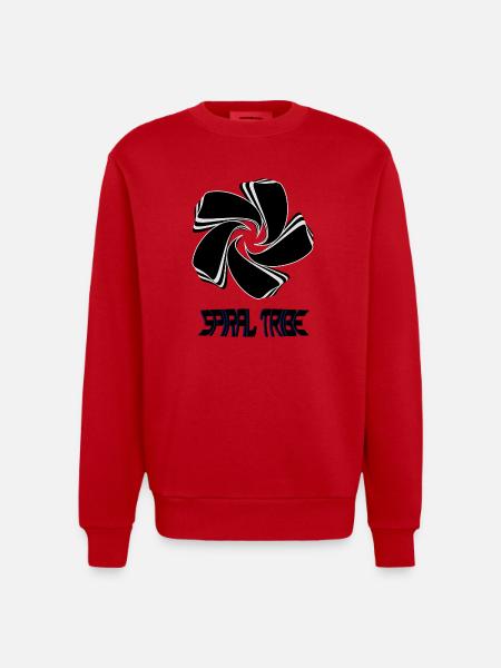 Spiral Tribe - Heavyweight Oversized Organic Crew Neck Made in EU - red