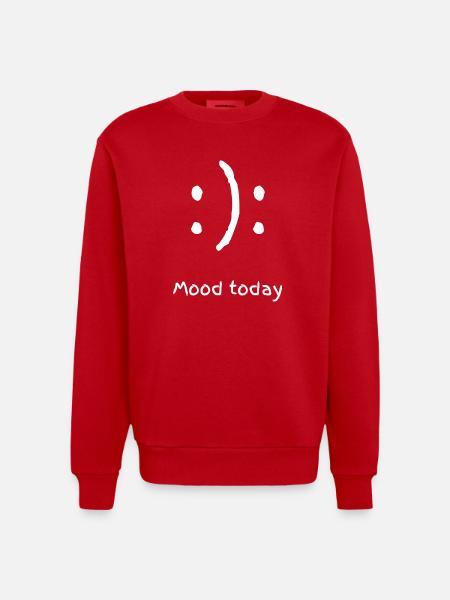 mood today - Heavyweight Oversized Organic Crew Neck Made in EU - red