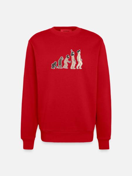 évolution - Sweat bio épais oversize fabriqué en UE - rouge