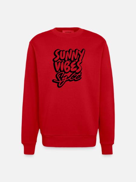 SUNNY VIBES SYLT - Heavyweight Oversized Organic Crew Neck Made in EU - red