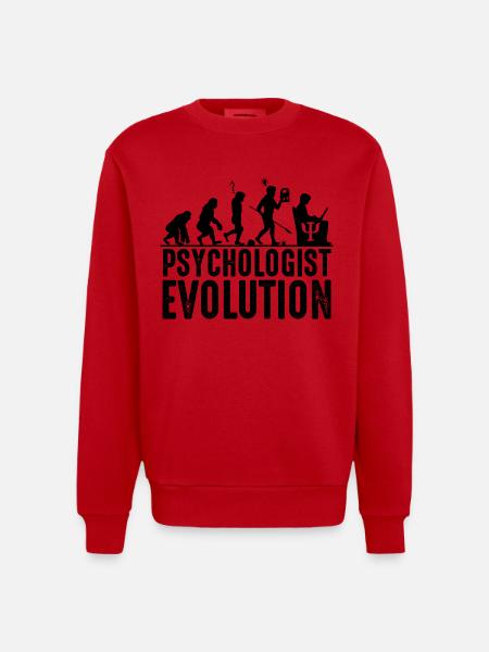 psychologue - Sweat bio épais oversize fabriqué en UE - rouge