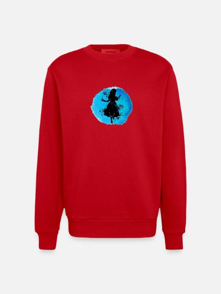 Alice in Underground - Heavyweight Oversized Organic Crew Neck Made in EU - red