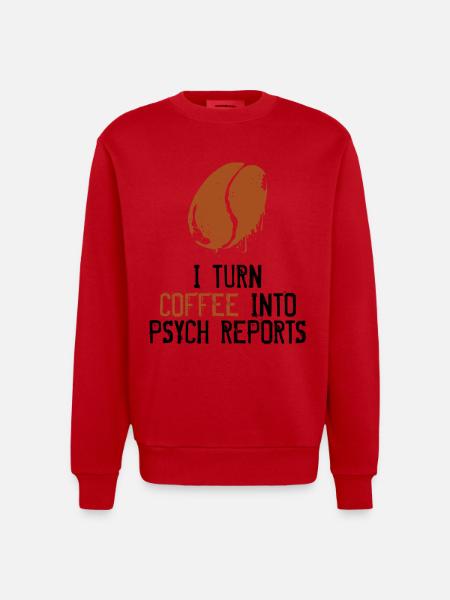 psychologist - Heavyweight Oversized Organic Crew Neck Made in EU - red