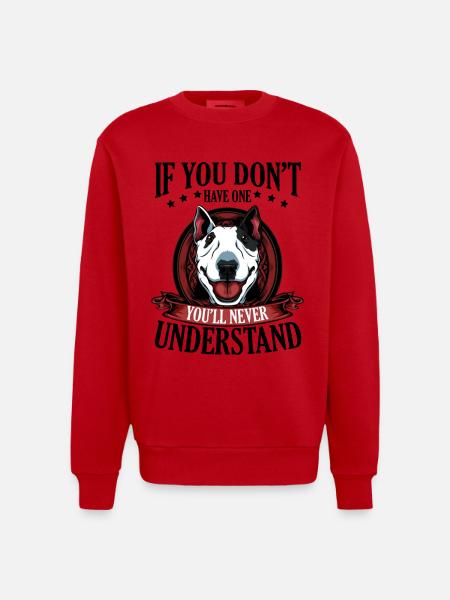 Bull Terrier - Sweat bio épais oversize fabriqué en UE - rouge