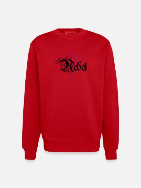 Rebel - Heavyweight Oversized Organic Crew Neck Made in EU - red