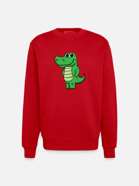 Krokodil - Heavyweight Oversized Organic Crew Neck Made in EU - Rot
