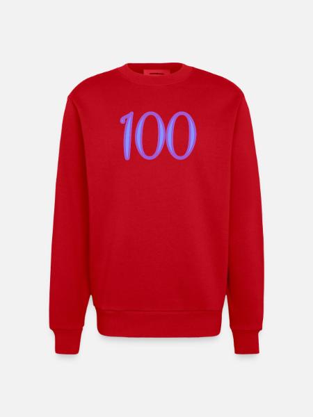 100 - Sweat bio épais oversize fabriqué en UE - rouge