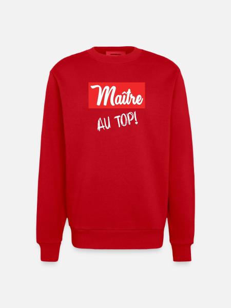 MASTER - Heavyweight Oversized Organic Crew Neck Made in EU - red