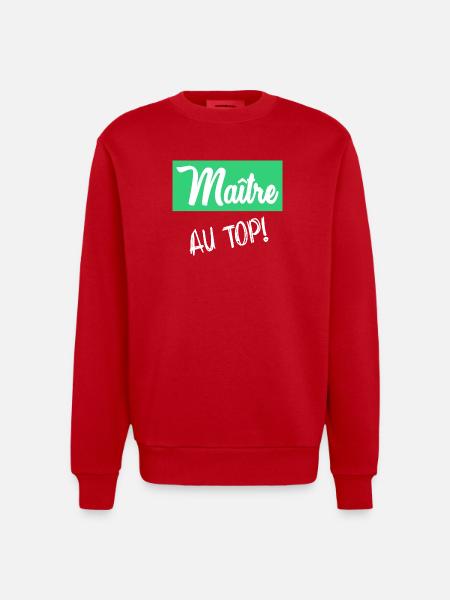 MAITRE - Sweat bio épais oversize fabriqué en UE - rouge