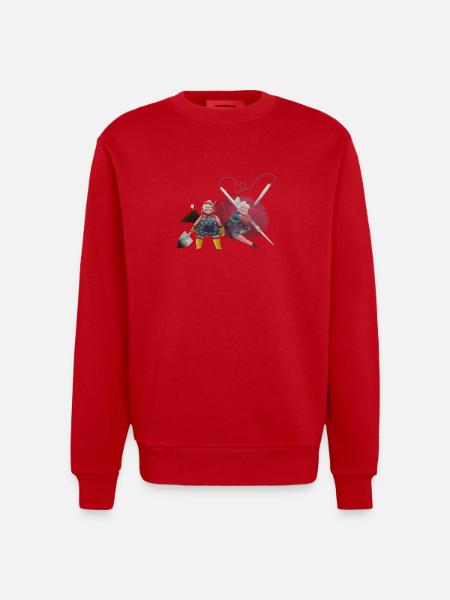 Grandma's Adventure - Heavyweight Oversized Organic Crew Neck Made in EU - red