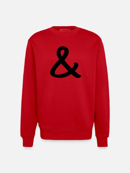 esperluette - Sweat bio épais oversize fabriqué en UE - rouge