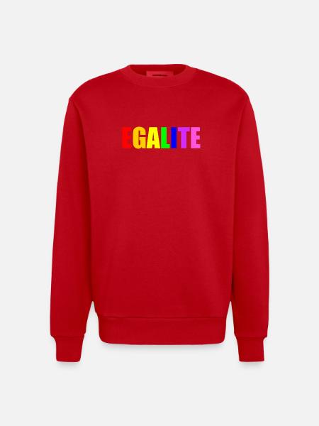 Equality - Heavyweight Oversized Organic Crew Neck Made in EU - red