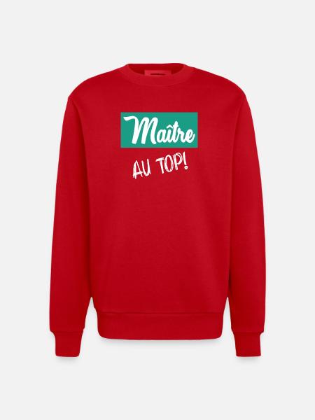MASTER. MASTER - Heavyweight Oversized Organic Crew Neck Made in EU - red