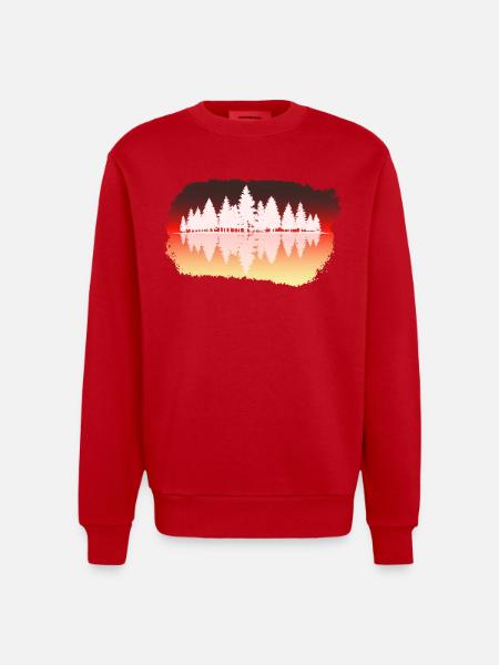 Wald - Forest - Heavyweight Oversized Organic Crew Neck Made in EU - Rot