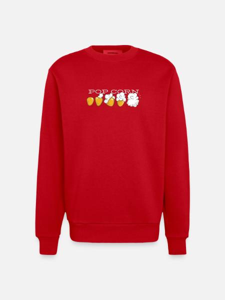 Popcorn Evolution - Heavyweight Oversized Organic Crew Neck Made in EU - Rot