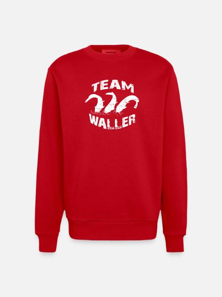 Welsangler - Sportfischer - Heavyweight Oversized Organic Crew Neck Made in EU - Rot