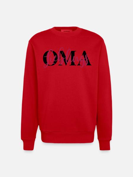 Lieblingsoma Oma - Heavyweight Oversized Organic Crew Neck Made in EU - Rot