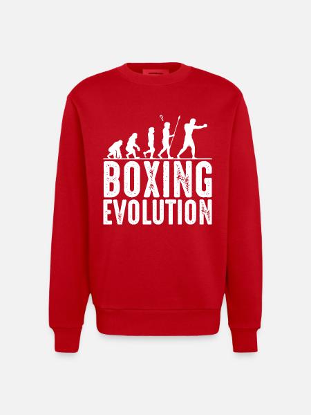 boxer - Heavyweight Oversized Organic Crew Neck Made in EU - red