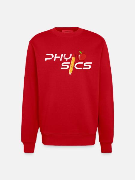 physicist - Heavyweight Oversized Organic Crew Neck Made in EU - red