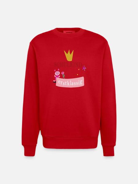 Schulkind erstklassig - Heavyweight Oversized Organic Crew Neck Made in EU - Rot