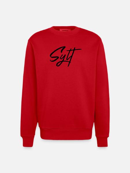 Sylt - Heavyweight Oversized Organic Crew Neck Made in EU - Rot