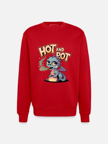 Chaud et pourri - Sweat bio épais oversize fabriqué en UE - rouge
