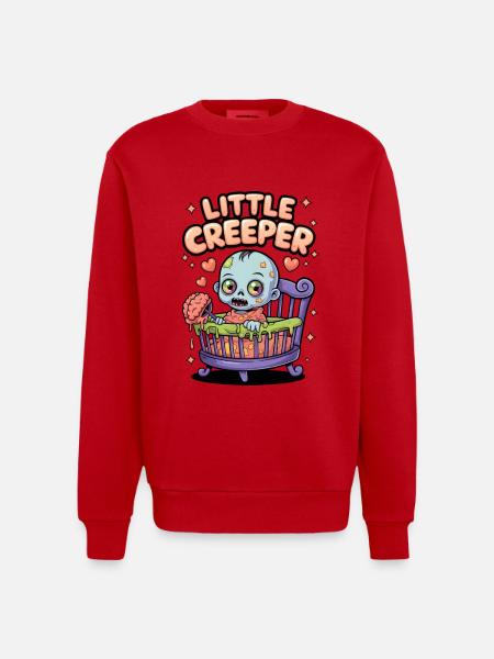 Little Creeper - Heavyweight Oversized Organic Crew Neck Made in EU - red