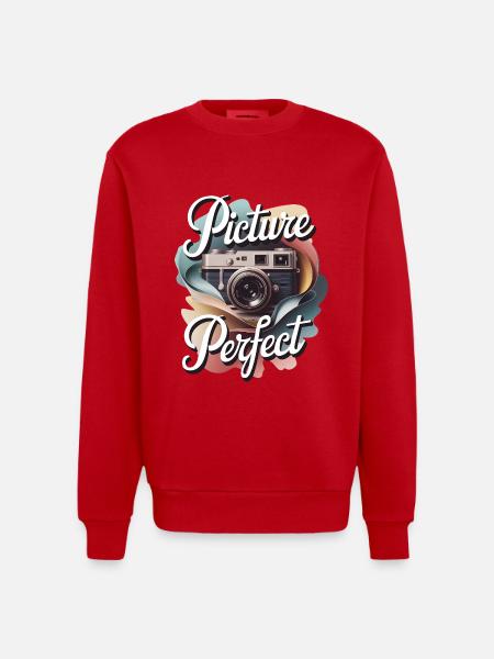 Picture Perfect - Heavyweight Oversized Organic Crew Neck Made in EU - red