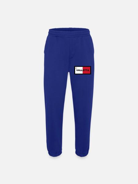 La Valette à Malte Drapeau - Pantalon de jogging bio épais fabriqué en UE - Iconic Blue