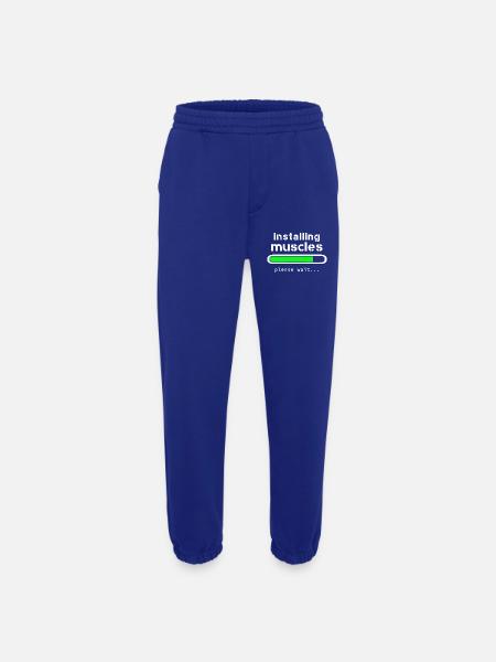 installing muscles - Heavyweight Jogging Pants - made by SPREAD  - Iconic Blue