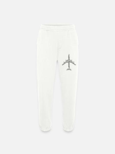 Avion B747 - Pantalon de jogging bio épais fabriqué en UE - OFF WHITE