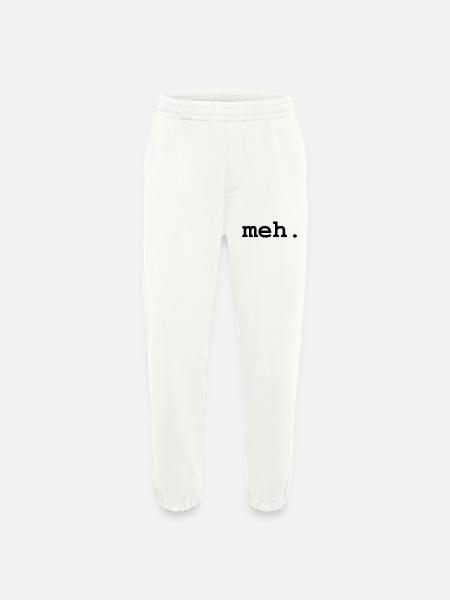 meh humor - Heavyweight Jogging Pants - made by SPREAD  - OFF WHITE