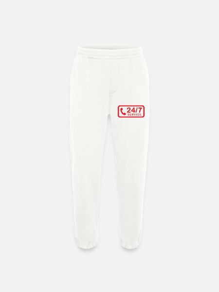 24/7 h Service - Heavyweight Jogging Pants - made by SPREAD  - OFF WHITE