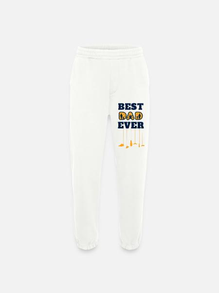 best dad ever - Heavyweight Jogging Pants - made by SPREAD  - OFF WHITE