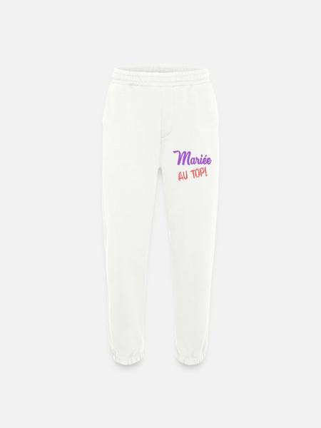 MARIEE - Pantalon de jogging bio épais fabriqué en UE - OFF WHITE