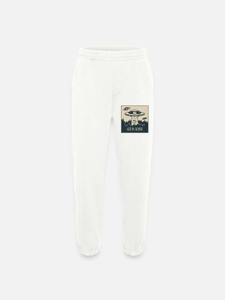 Extraterrestrial UFO Funny Space Gift - Heavyweight Jogging Pants - made by SPREAD  - OFF WHITE