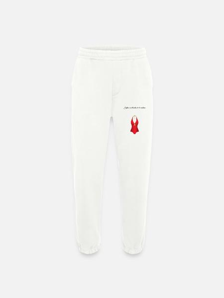 La piscine 1 - Pantalon de jogging bio épais fabriqué en UE - OFF WHITE